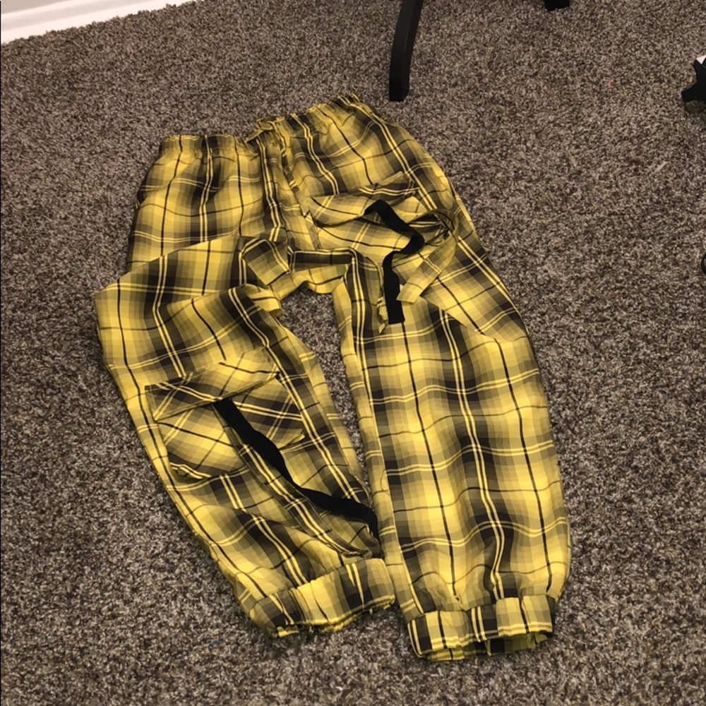 Yellow Plaid Joggers
